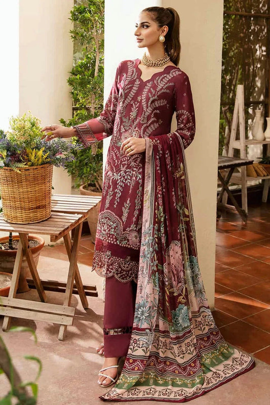 Maroon Colour Rayon Semi Stitched Pakistani Suit SM1250141