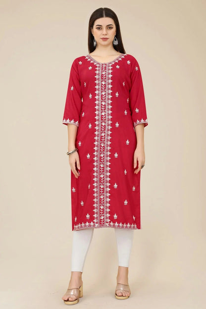 Maroon Colour Shiny Silk Kurti KR1111002