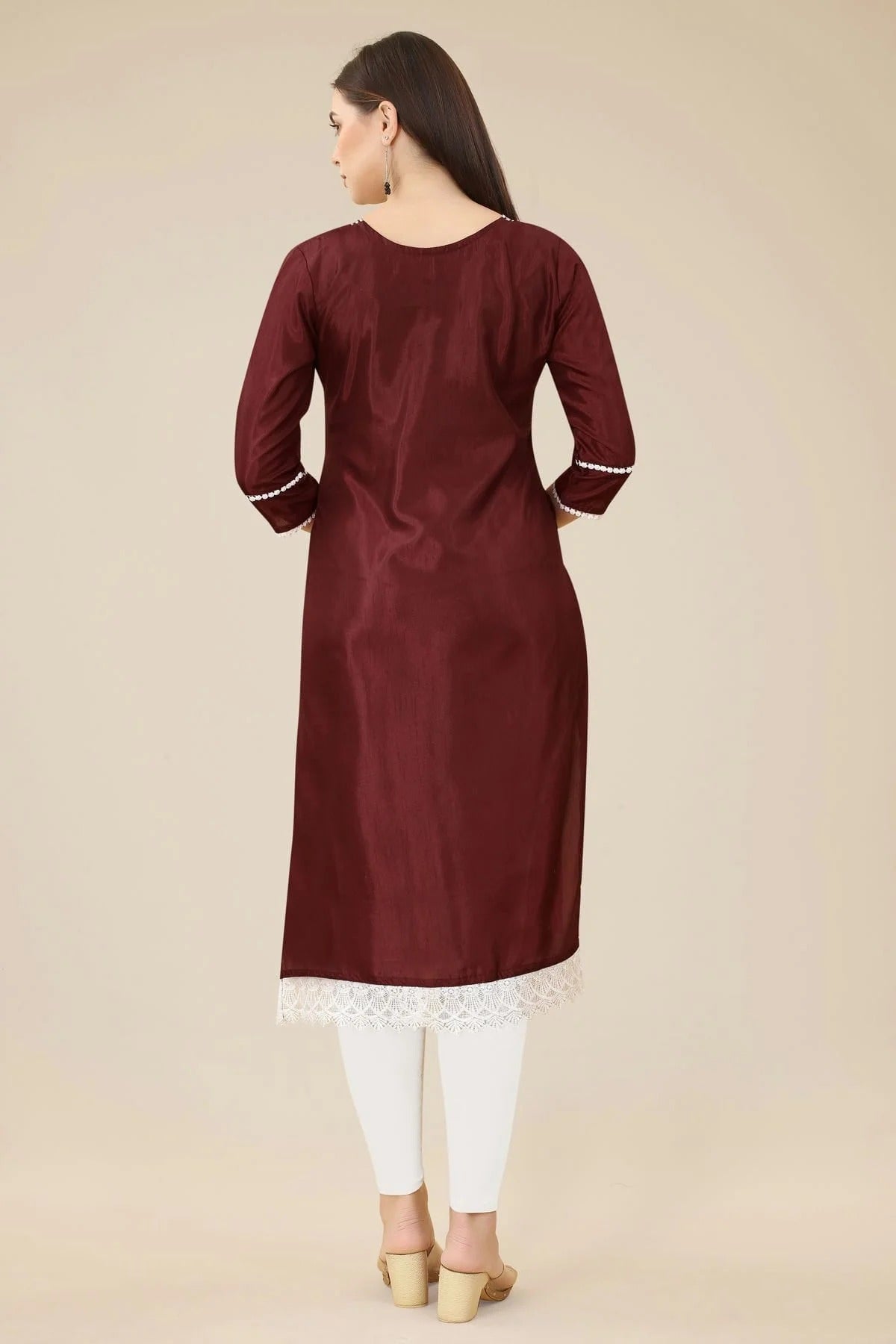 Maroon Colour Soft Silk Kurti KR1111019 A