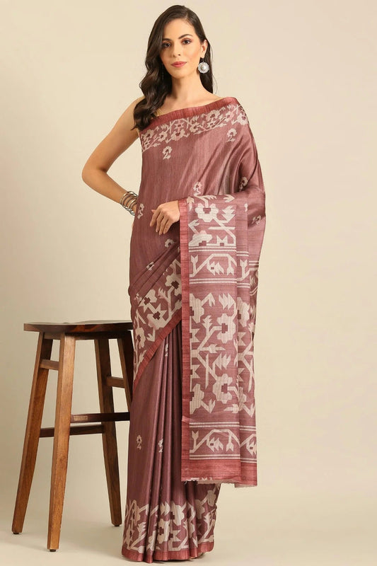 Mauve Colour Cotton Banglori Handloom Silk Saree SD1102495