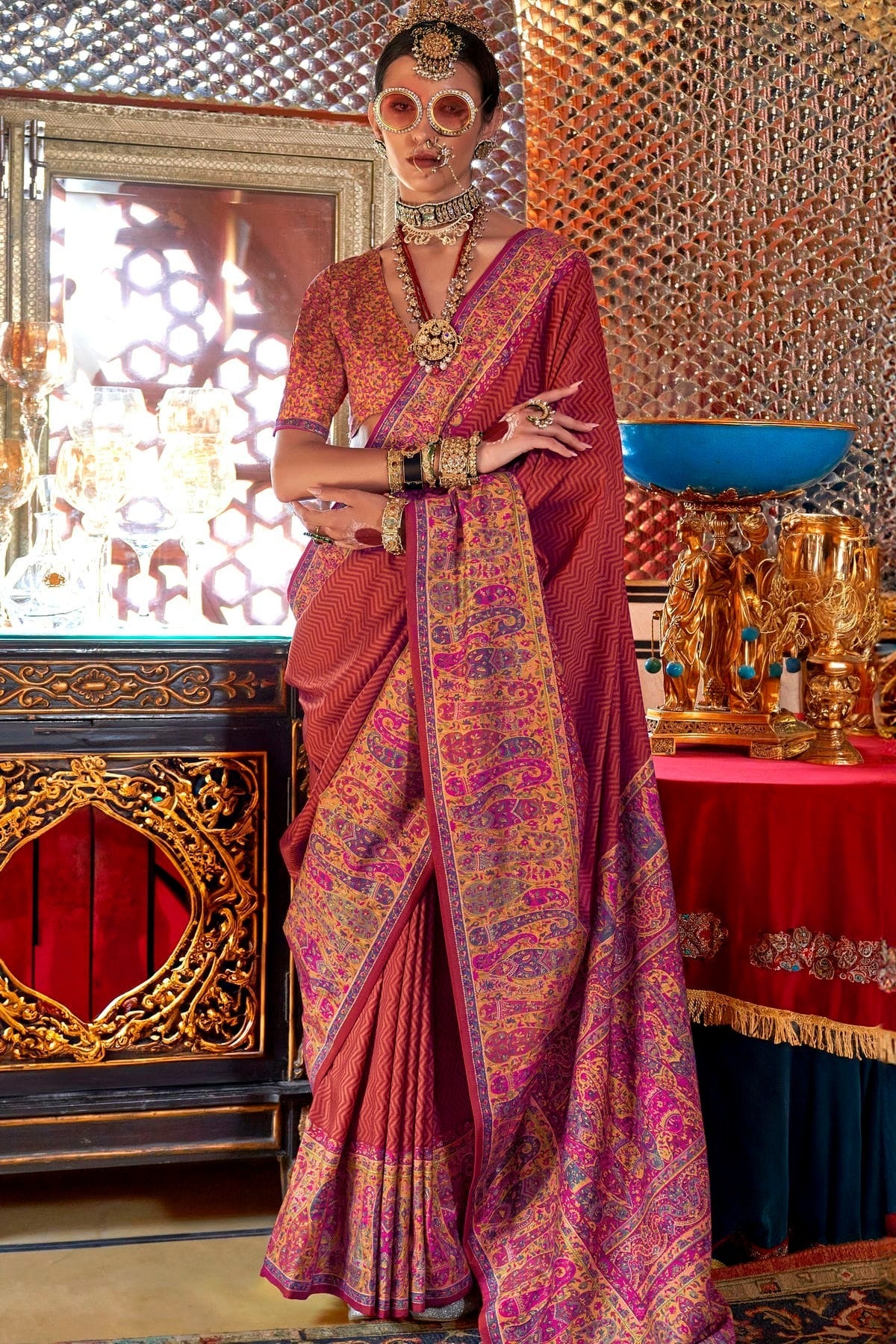 Mauve Colour Silk Traditional Saree SD1290170