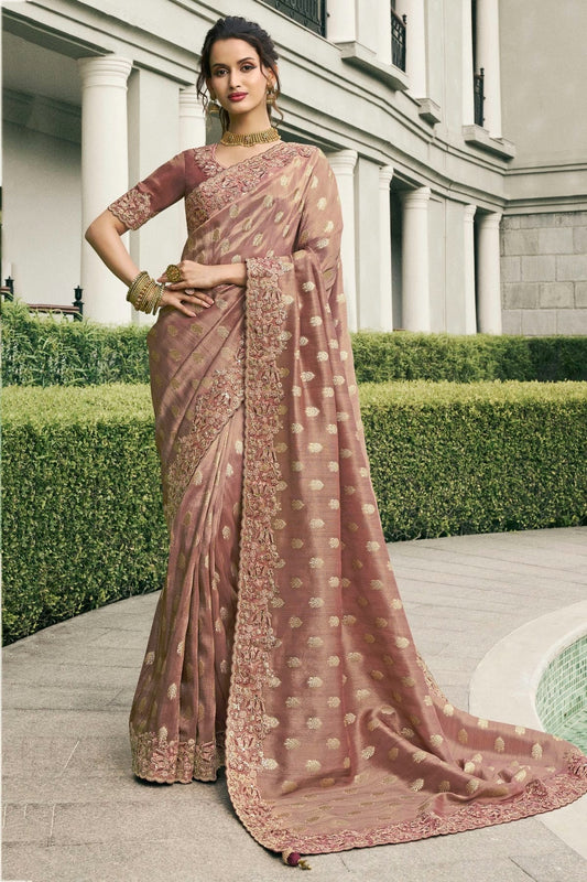 Mauve Colour Tissue Silk Designer Saree SD1290235