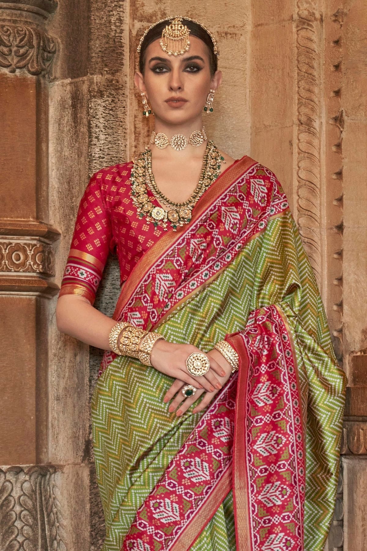 Mehendi Green Colour Banarasi Silk Saree SD1110261 A