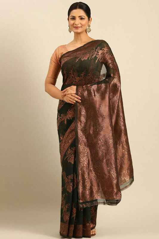 Mehendi Green Colour Cotton Traditional Saree SD1102532