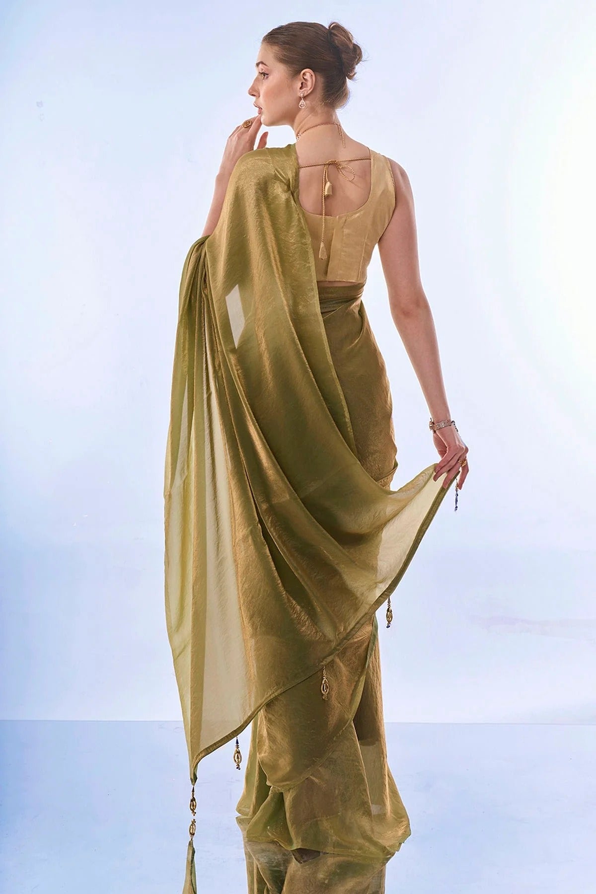 Mehendi Green Colour Fendy Saree SD1110475 A