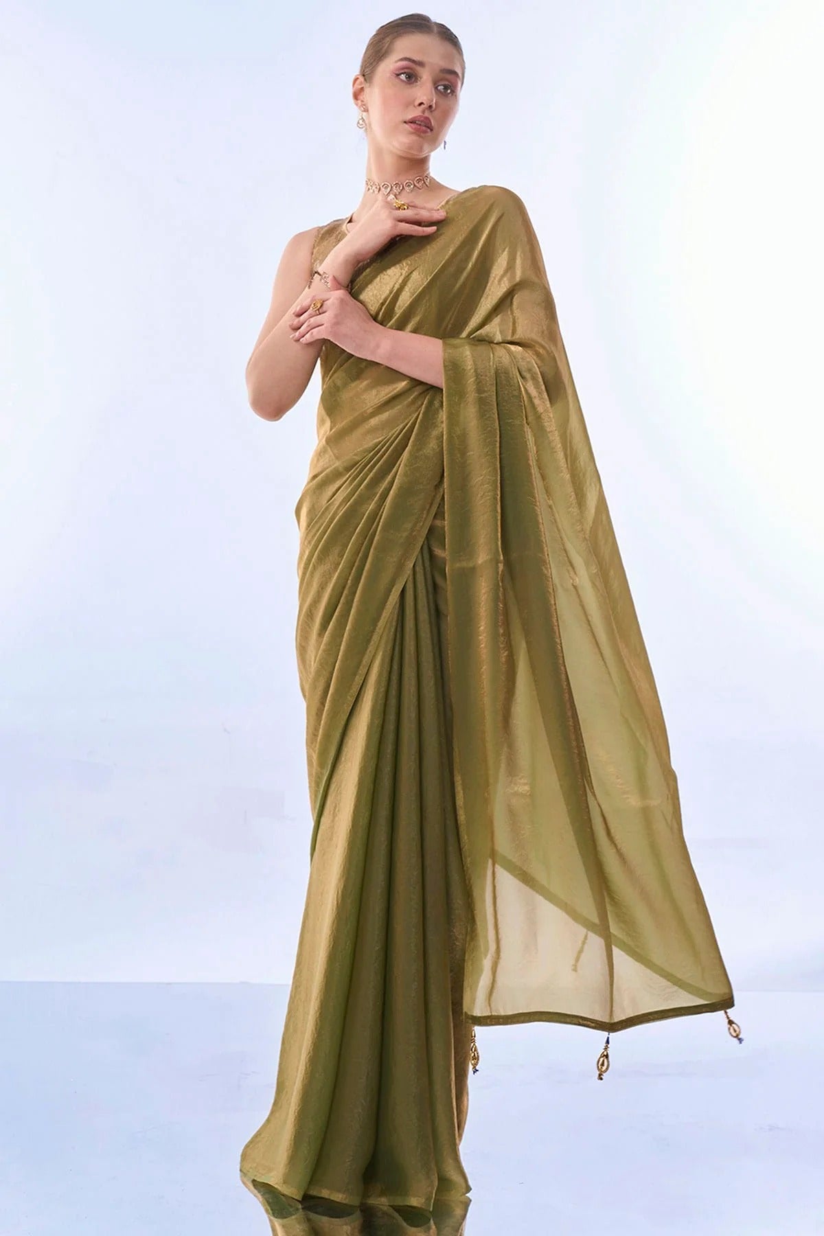 Mehendi Green Colour Fendy Saree SD1110475