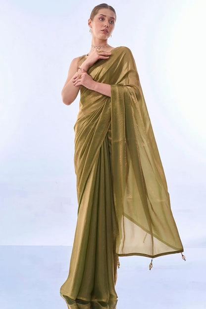 Mehendi Green Colour Fendy Saree SD1110475