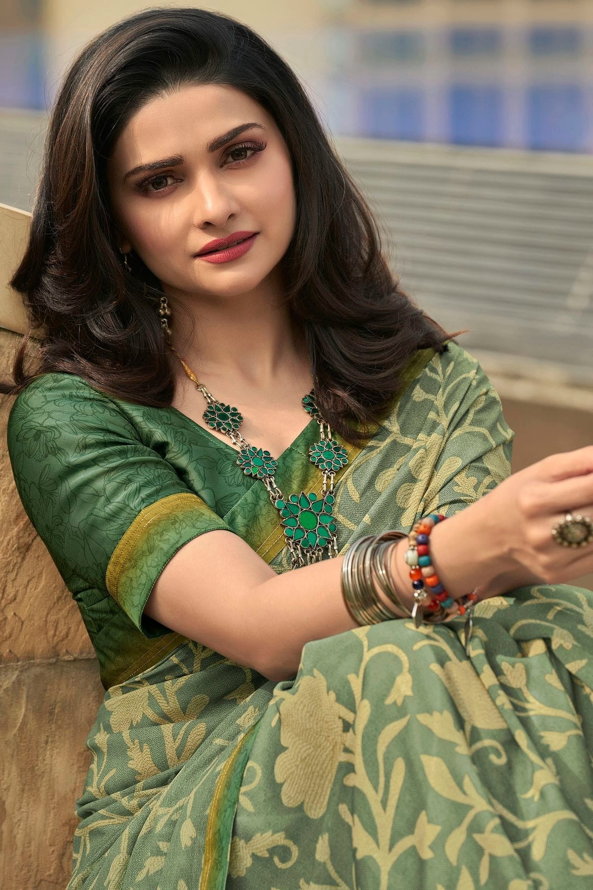 Mehendi Green Colour Georgette Printed Saree SD1180069 A