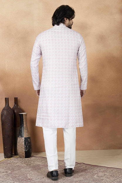 Multicolour Art Silk Digital Print Work Kurta Pajama