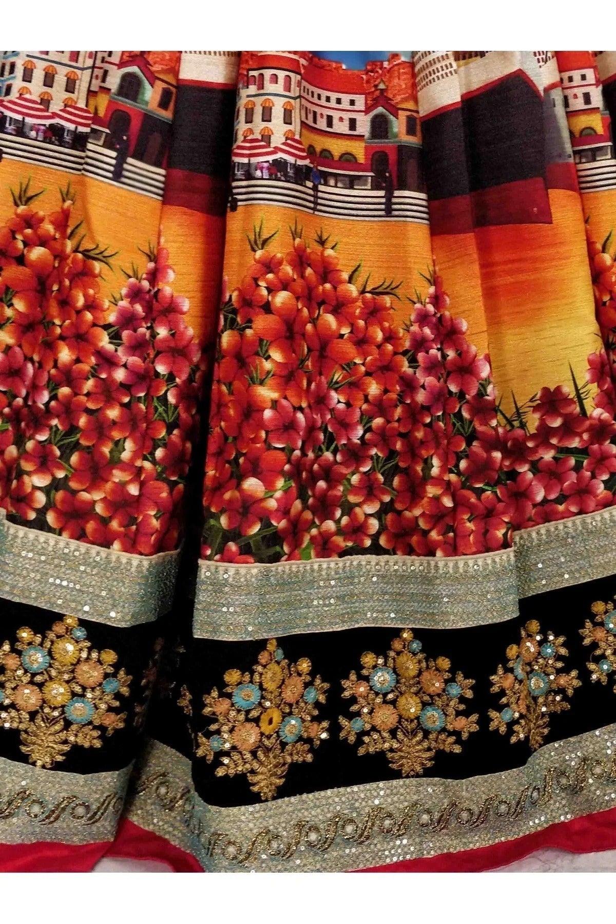 Multicolour Art Silk Lehenga Choli LC1010014 C