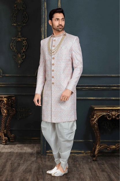 Multicolour Banarasi Jacquard Sherwani SH1040379