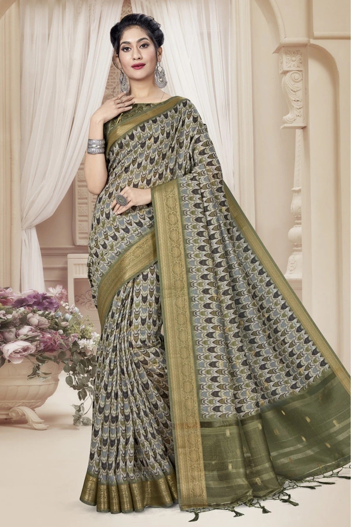 Multicolour Colour Art Silk Digital Print Saree SD1120788