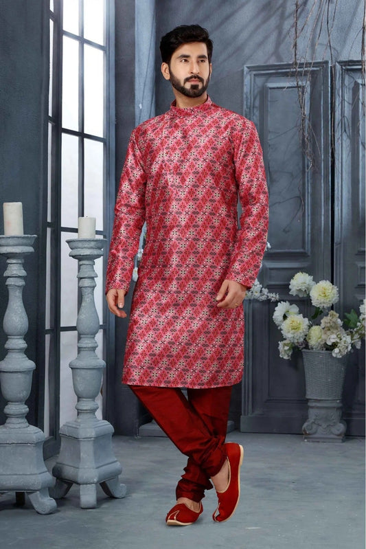 Multicolour Colour Kurta Pajama In Silk Fabric KP1040152