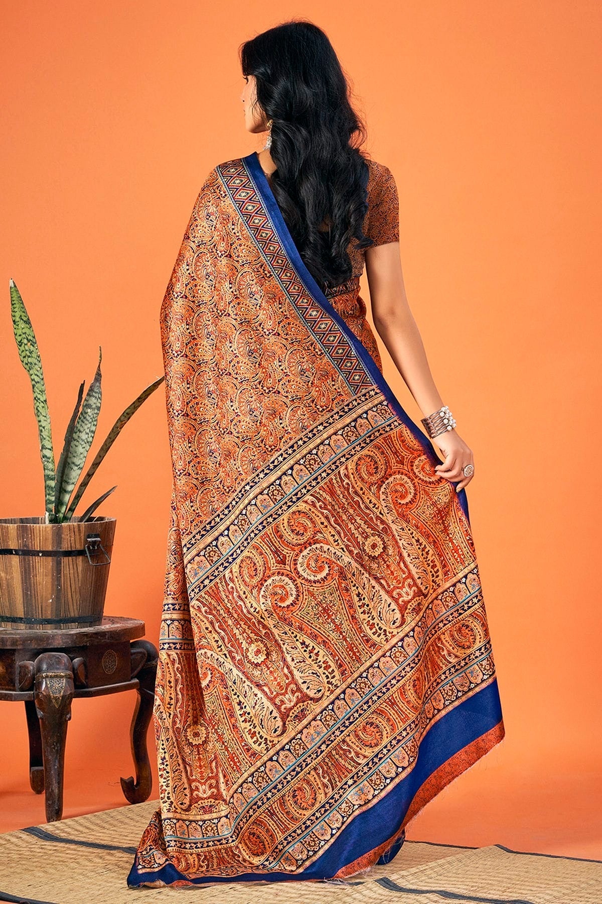 Multicolour Colour Pashmina Saree SD1110318 A