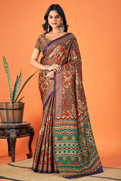 Multicolour Colour Pashmina Saree SD1110319