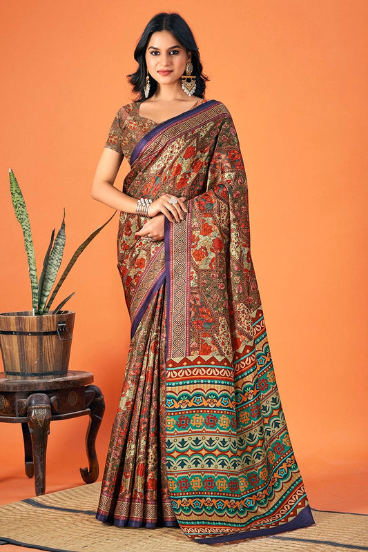 Multicolour Colour Pashmina Saree SD1110319
