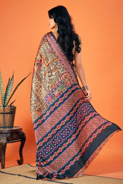 Multicolour Colour Pashmina Saree SD1110320 A
