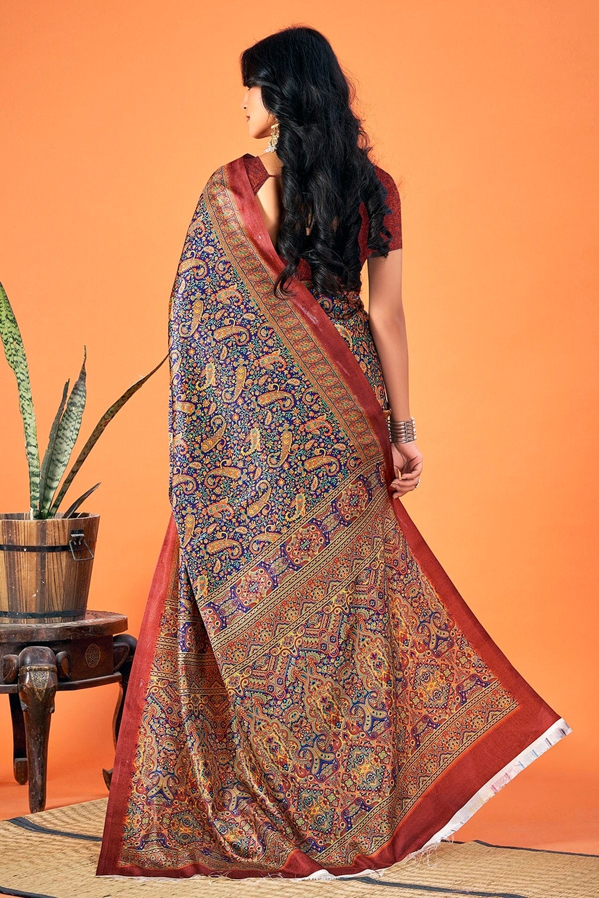 Multicolour Colour Pashmina Saree SD1110321 A