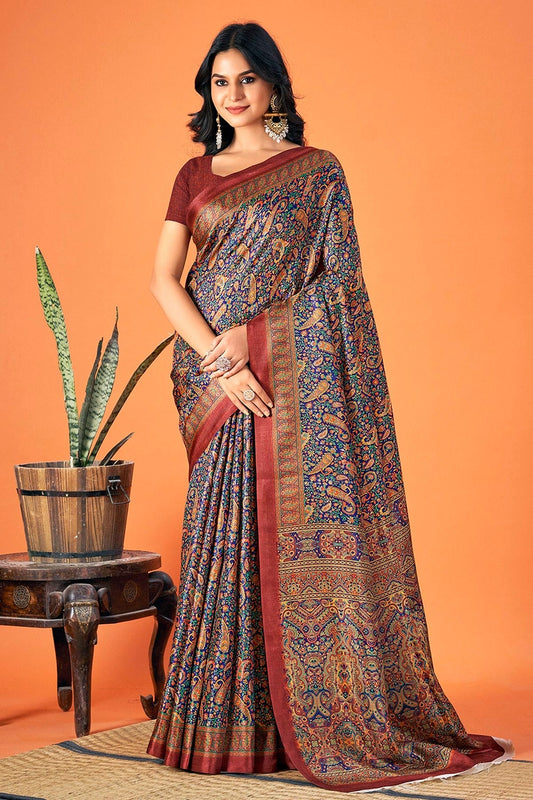 Multicolour Colour Pashmina Saree SD1110321