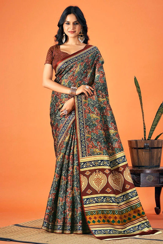 Multicolour Colour Pashmina Saree SD1110324