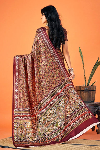 Multicolour Colour Pashmina Saree SD1110325 A