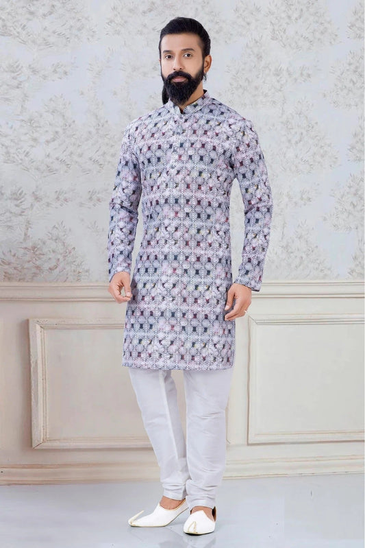 Multicolour Cotton Festival Wear Kurta Pajama KP1130058