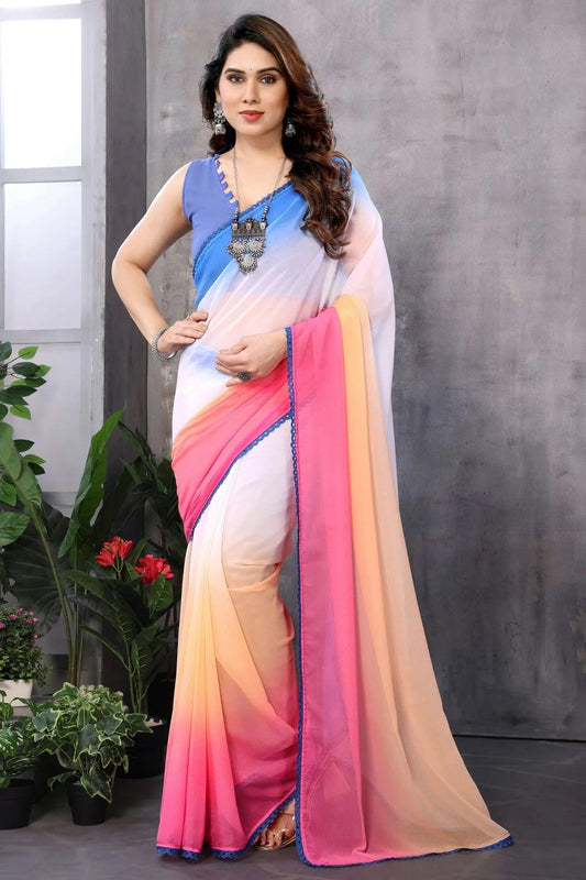 Multicolour Georgette Ready To Wear Saree SD1180020