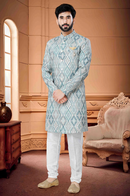 Multicolour Indo Western In Handloom Cotton Fabric SH1130127