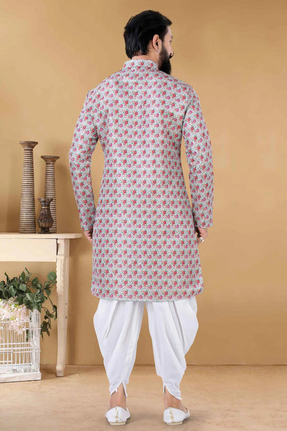 Multicolour Jacquard Kurta Pajama KP1130104 A