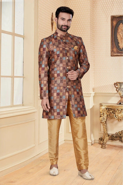 Multicolour Jacquard Sherwani SH1040252