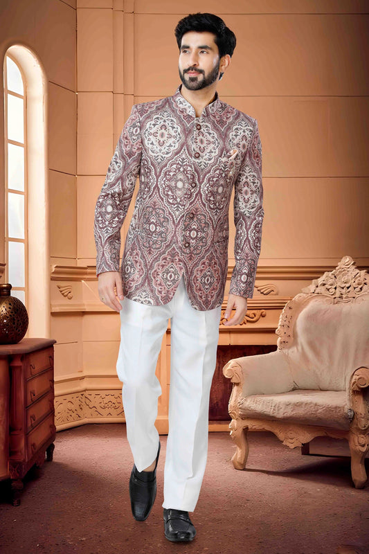 Multicolour Jodhpuri In Jacquard Fabric JP1130159