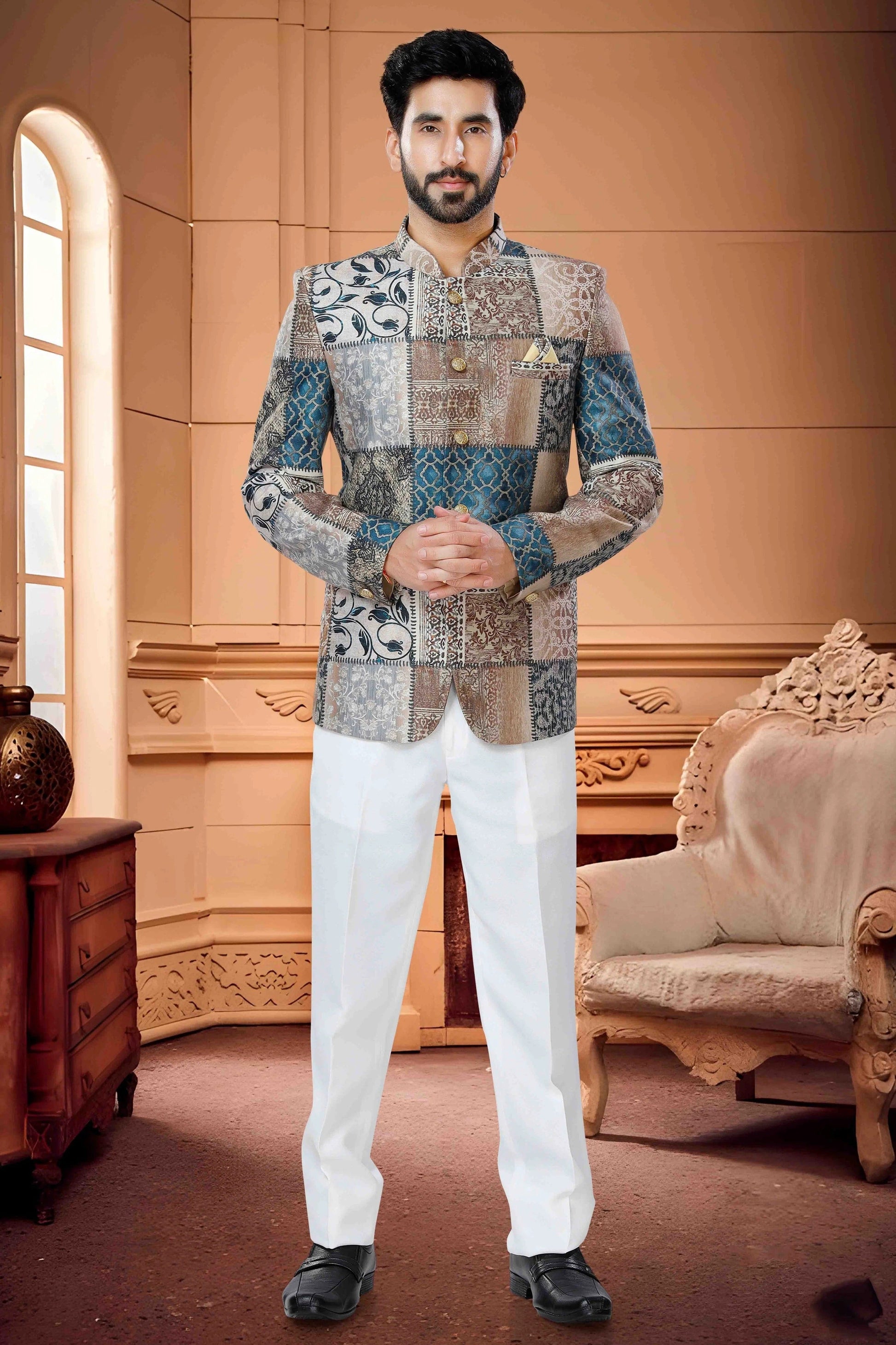 Multicolour Jodhpuri In Satin Fabric JP1130161