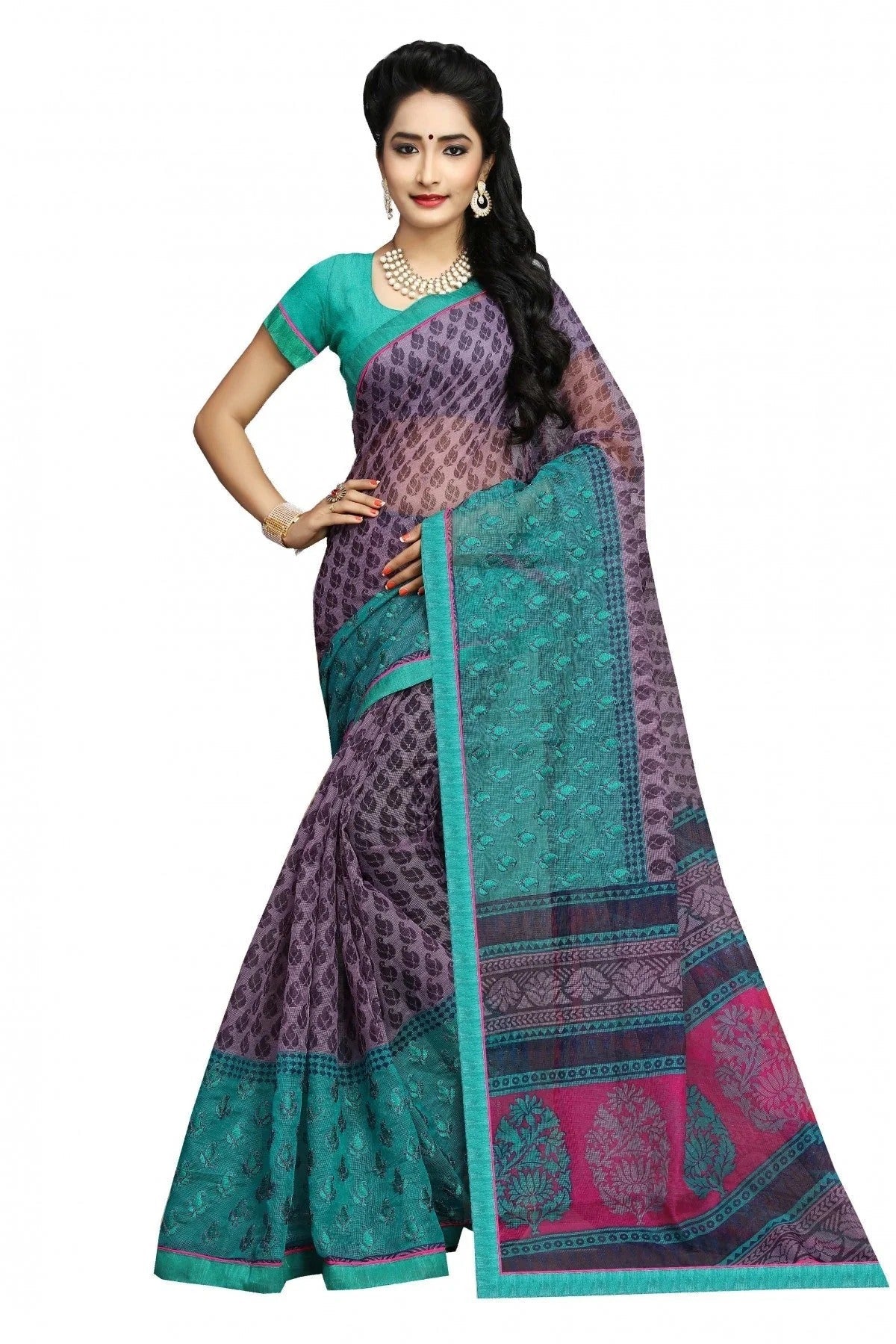 Multicolour Kota Silk Printed Saree SD1100801