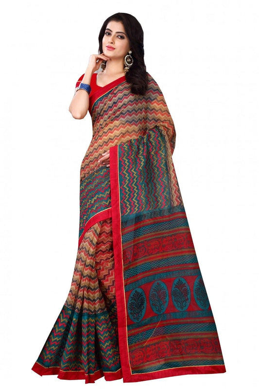 Multicolour Kota Silk Printed Saree SD1100803