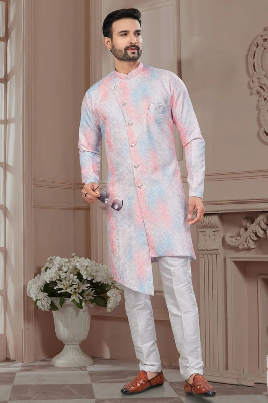 Multicolour Silk Dupion Sherwani SH1040590