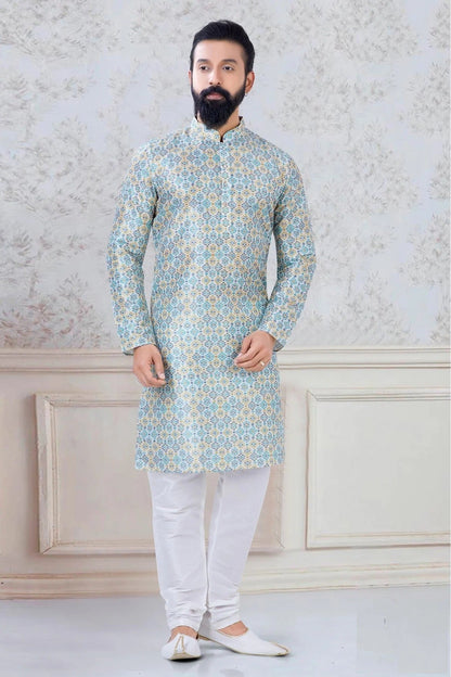 Multicolour Silk Festival Wear Kurta Pajama KP1130052