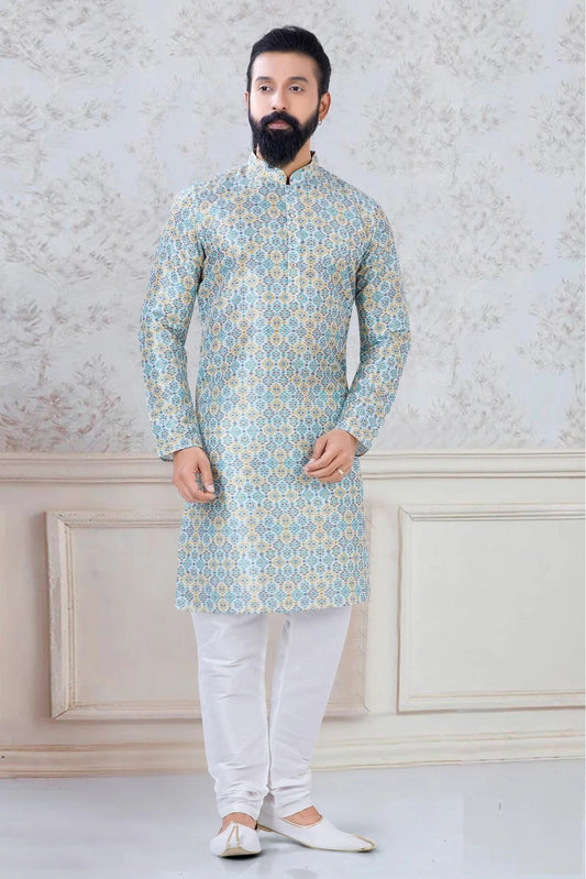 Multicolour Silk Festival Wear Kurta Pajama KP1130052