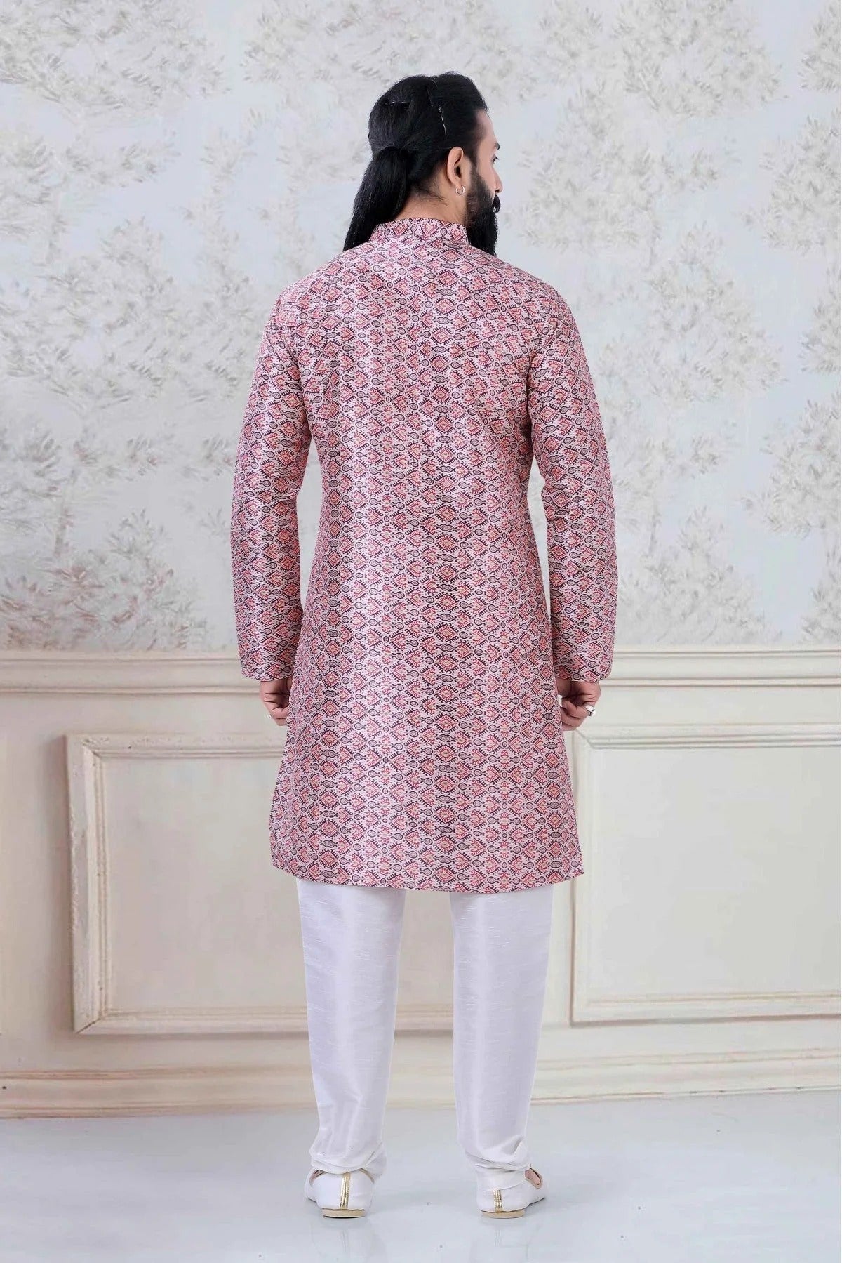Multicolour Silk Festival Wear Kurta Pajama KP1130056 A