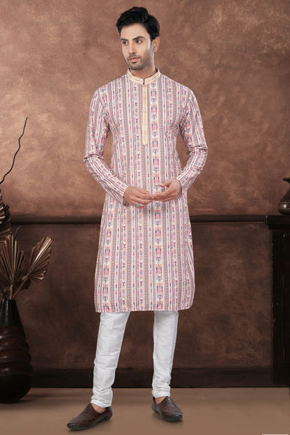 Multicolour Soft Rayon Kurta Pajama KP1040669