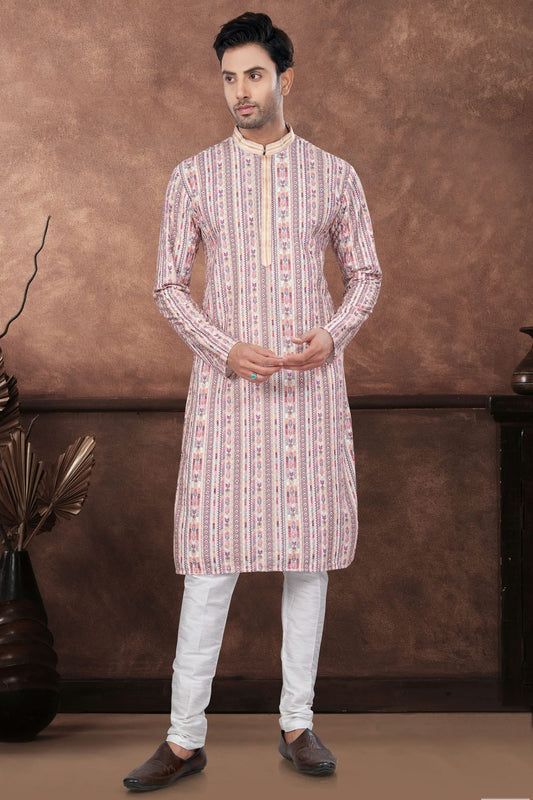 Multicolour Soft Rayon Kurta Pajama KP1040669