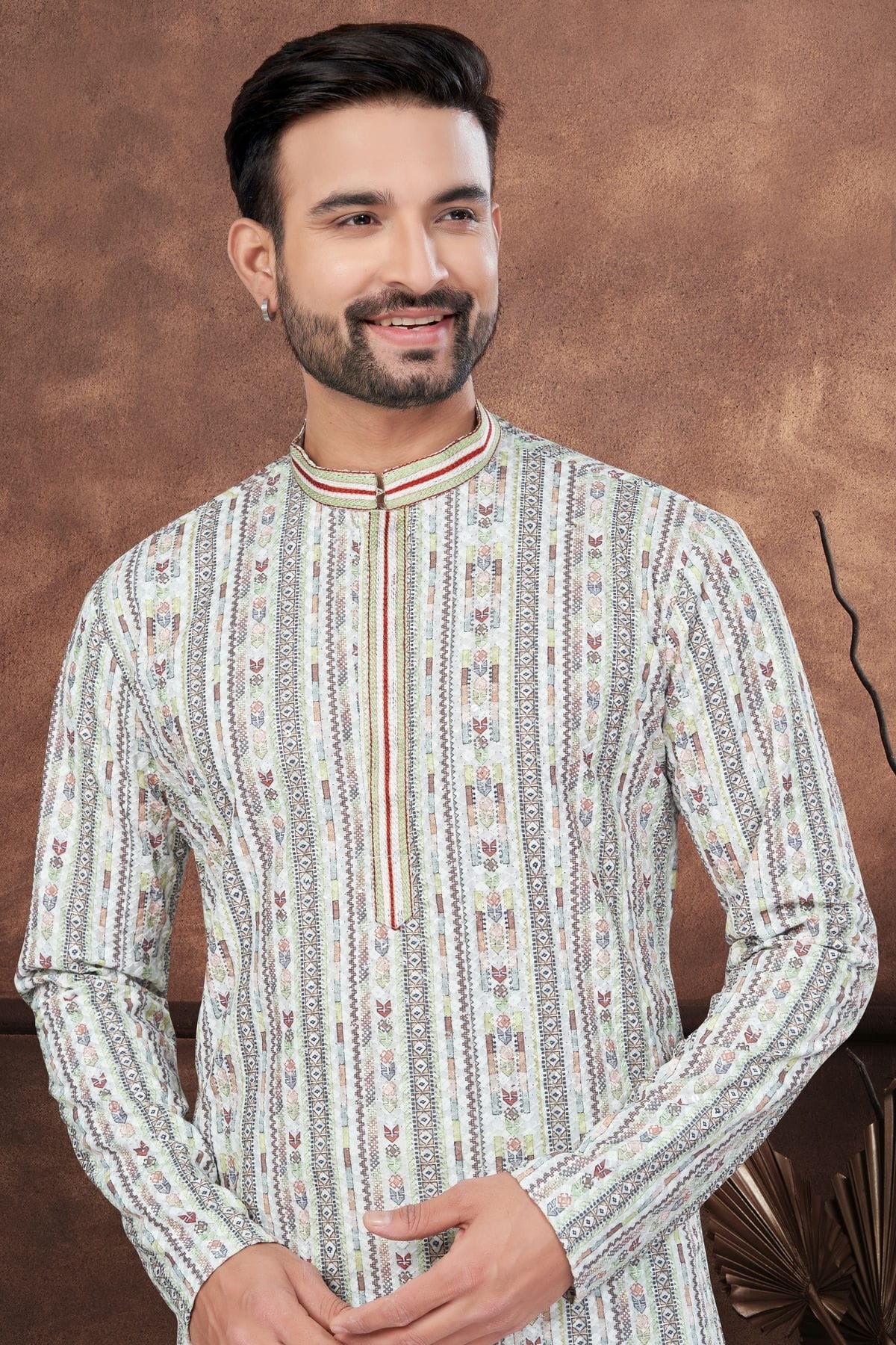 Multicolour Soft Rayon Kurta Pajama KP1040689 A