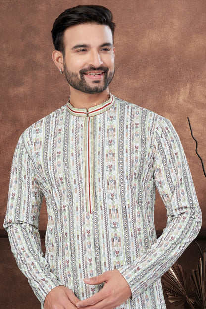 Multicolour Soft Rayon Kurta Pajama KP1040689 A