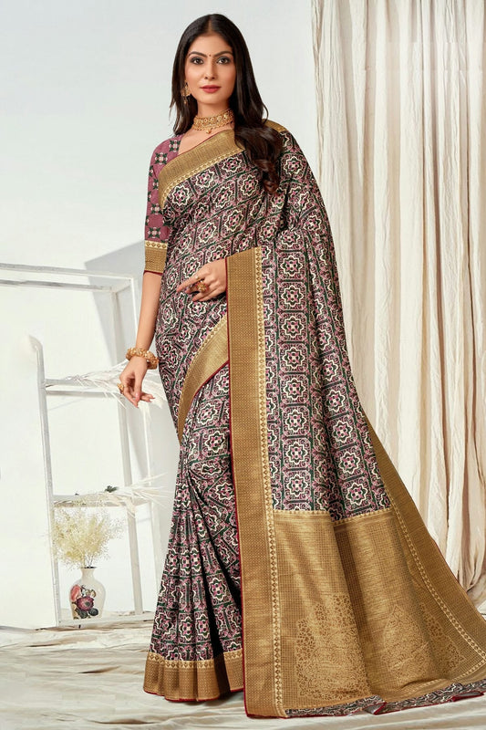 Multicolour Tussar Silk Printed Saree LC1121613