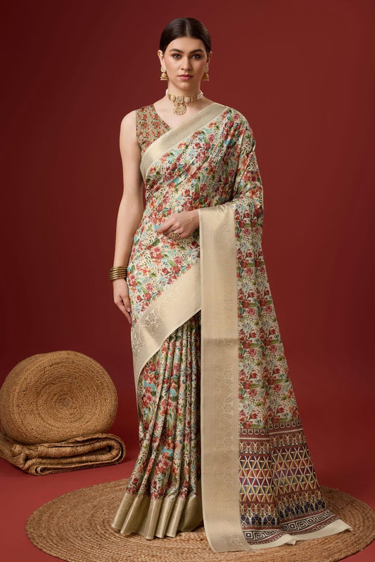 Multicolour Woven Work Cotton Saree SD1102099