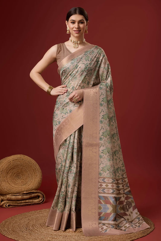 Multicolour Woven Work Cotton Saree SD1102100