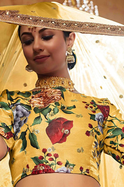 Mustard Colour Art Silk Designer Lehenga Choli LC1240042 B