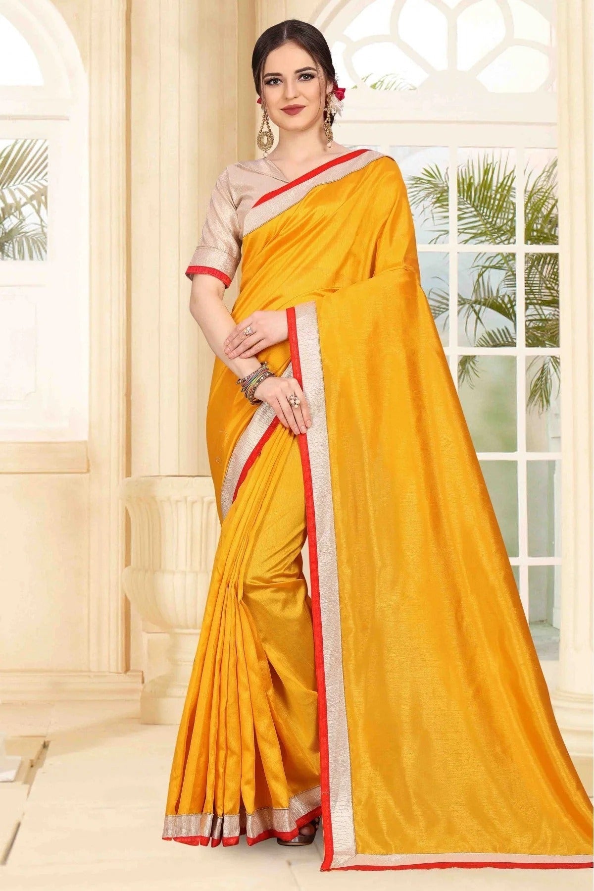 Mustard Colour Art Silk Saree SD1120477