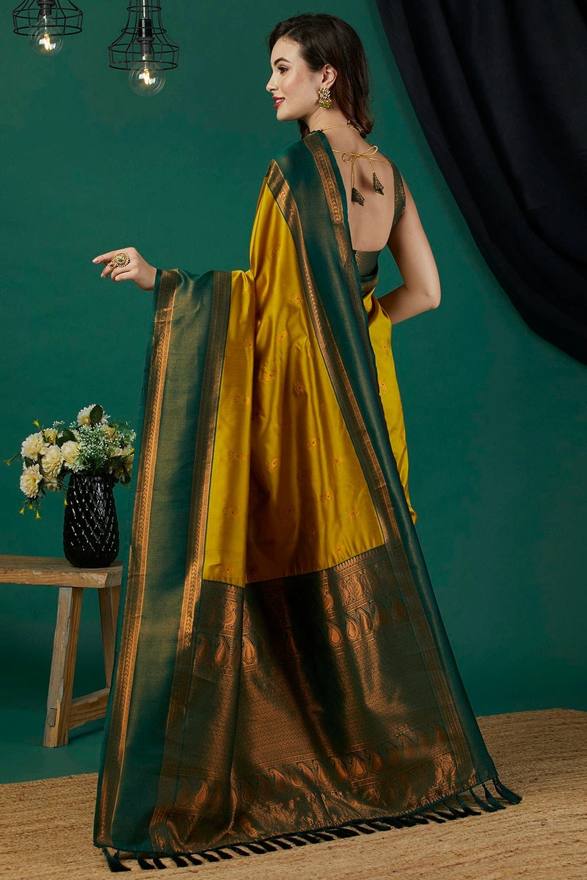 Mustard Colour Banarasi Silk Traditional Saree SD1112125 A