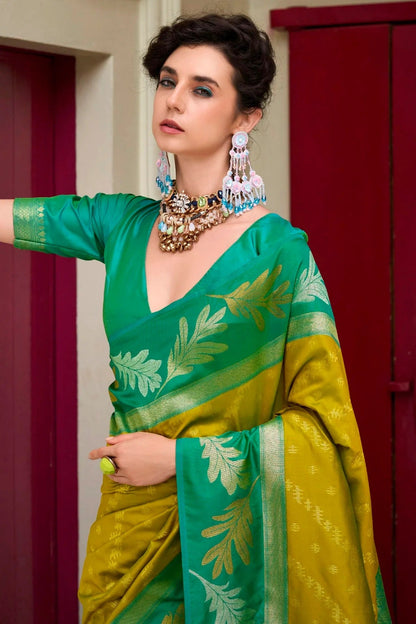 Mustard Colour Banarasi Silk Traditional Saree SD1290191 A