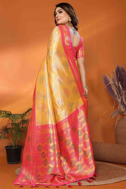 Mustard Colour Banarasi Tissue Silk Traditional Saree SD1113095 A